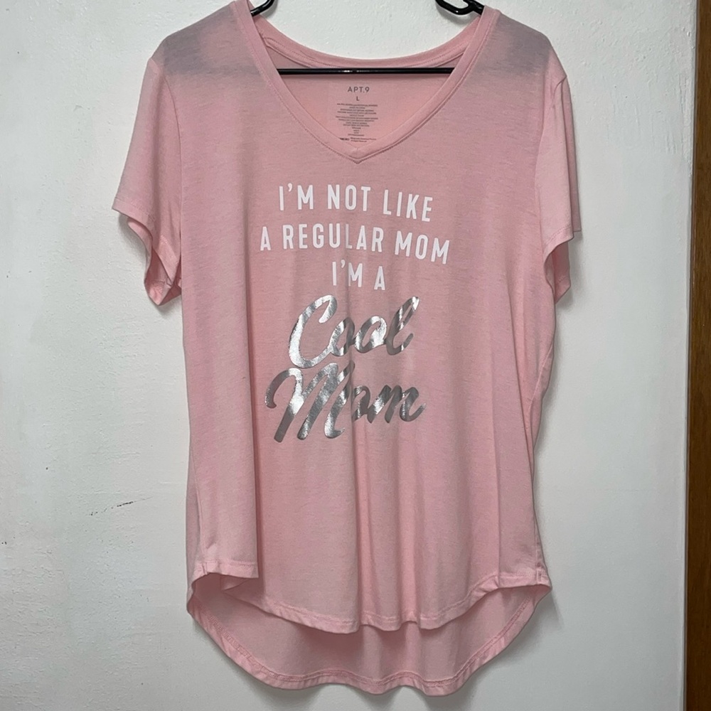 APT. 9 | V-Neck Short Sleeve Top | I’m Not Like A Regular Mom I’m A Cool Mom | L